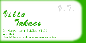villo takacs business card